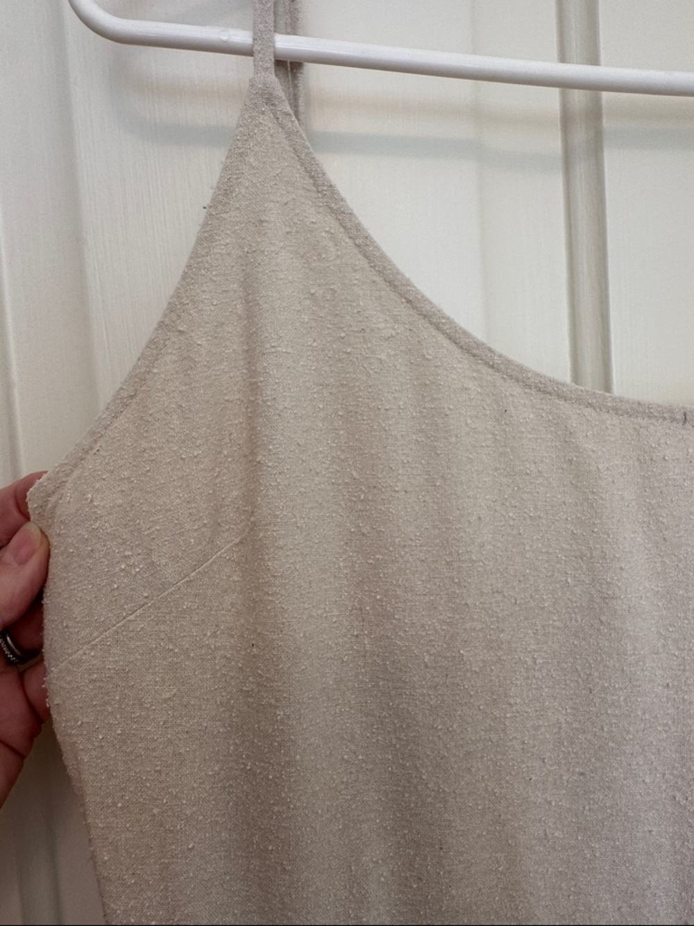 Jenni Kayne Ivory Raw Silk Spaghetti Strap “Rove” Dress Size M - Picture 3 of 11
